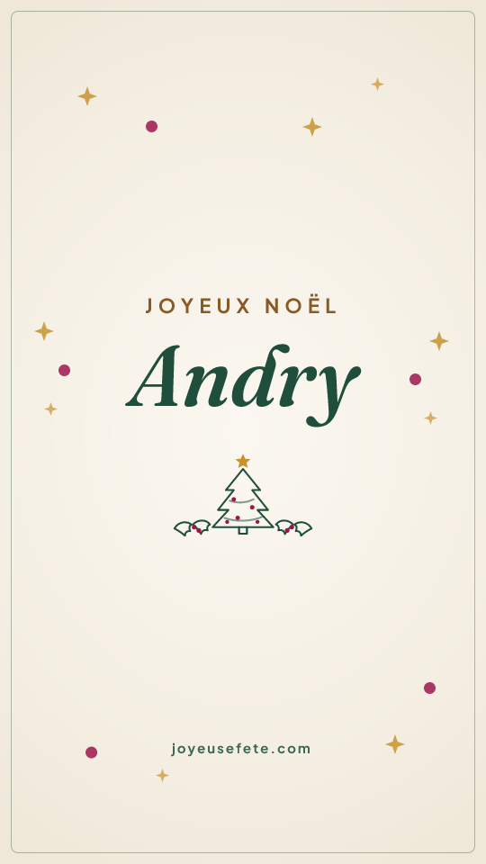 Image « Joyeux Noël Andry » au format story