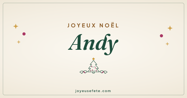 Image « Joyeux Noël Andy » au format large
