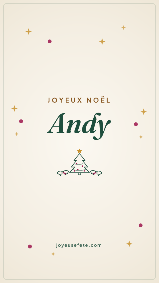 Image « Joyeux Noël Andy » au format story