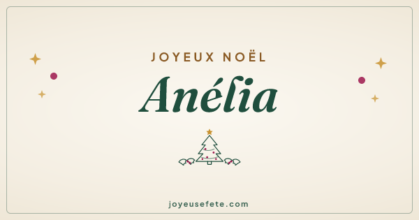 Image « Joyeux Noël Anélia » au format large