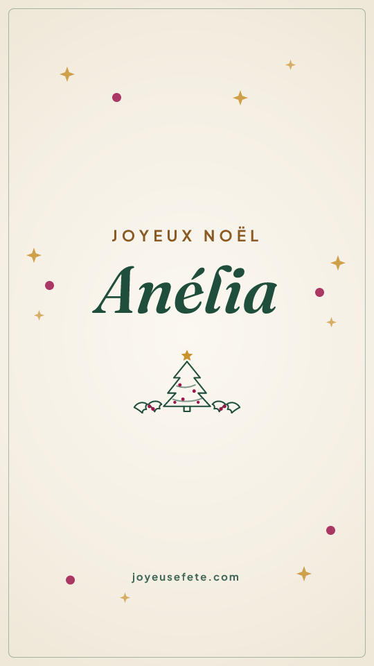 Image « Joyeux Noël Anélia » au format story