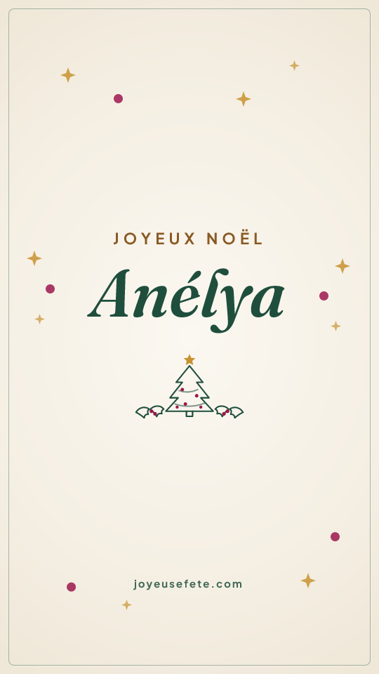 Image « Joyeux Noël Anélya » au format story