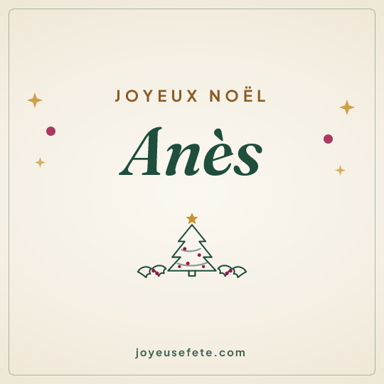Image carrée « Joyeux Noël Anès » pour WhatsApp