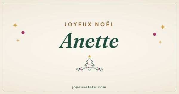 Image « Joyeux Noël Anette » au format large