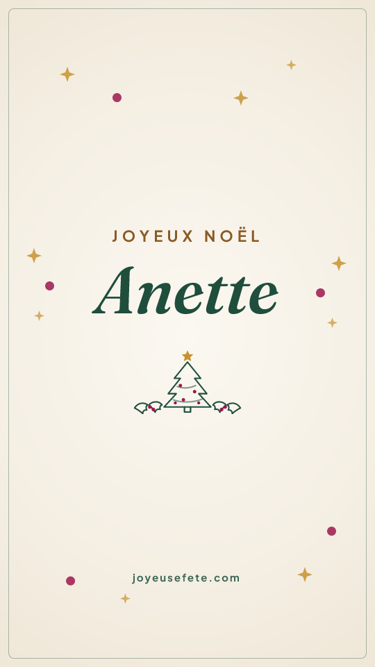 Image « Joyeux Noël Anette » au format story