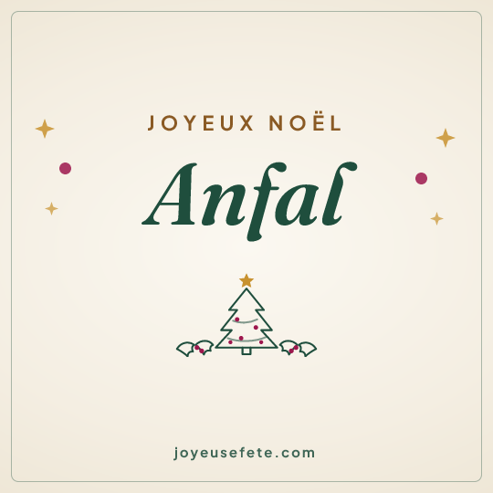 Image carrée « Joyeux Noël Anfal » pour WhatsApp