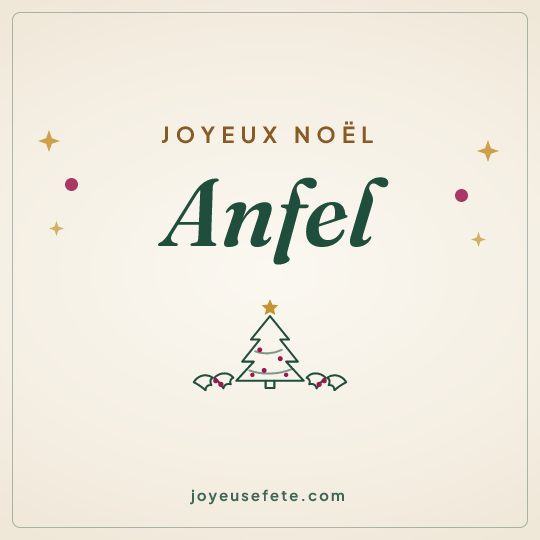 Image carrée « Joyeux Noël Anfel » pour WhatsApp