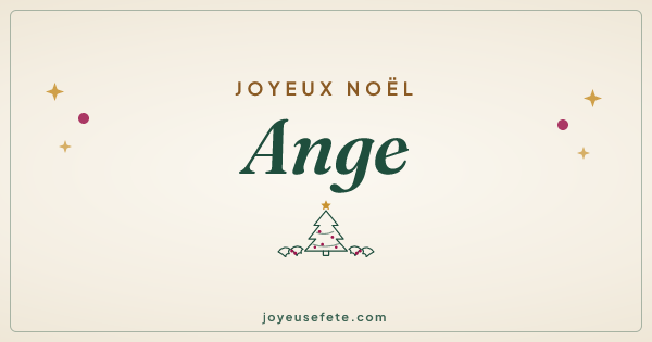 Image « Joyeux Noël Ange » au format large