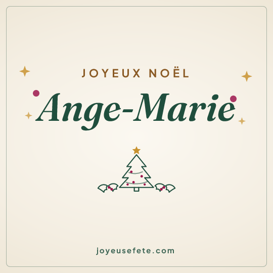 Image carrée « Joyeux Noël Ange-Marie » pour WhatsApp