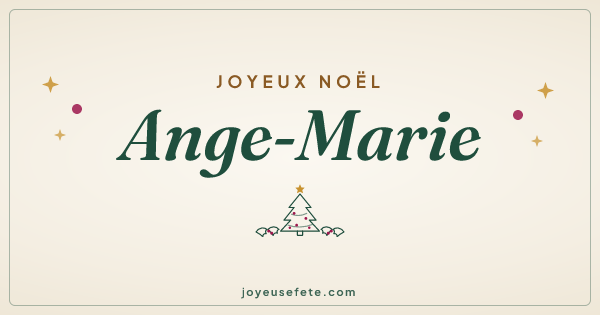 Image « Joyeux Noël Ange-Marie » au format large