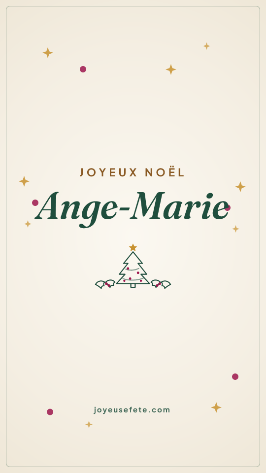 Image « Joyeux Noël Ange-Marie » au format story