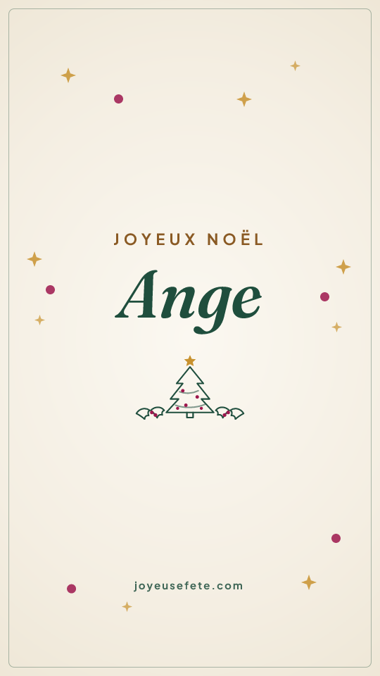 Image « Joyeux Noël Ange » au format story