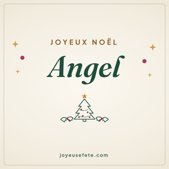 Image carrée « Joyeux Noël Angel » pour WhatsApp