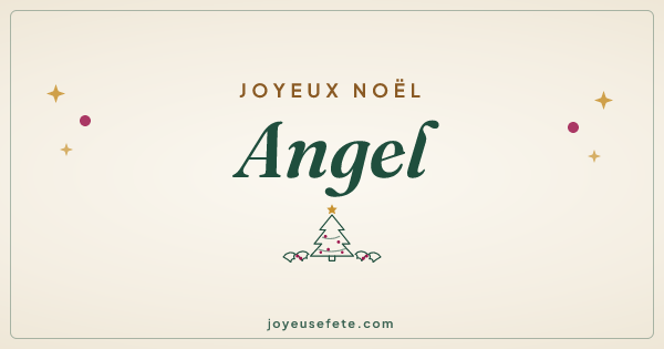 Image « Joyeux Noël Angel » au format large