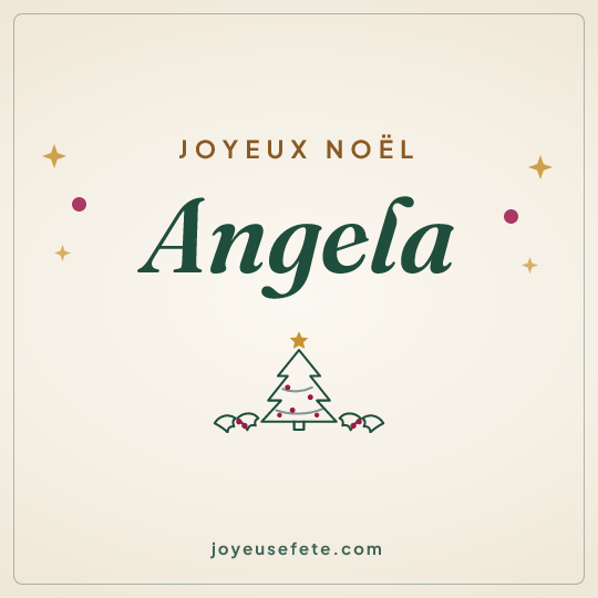 Image carrée « Joyeux Noël Angela » pour WhatsApp