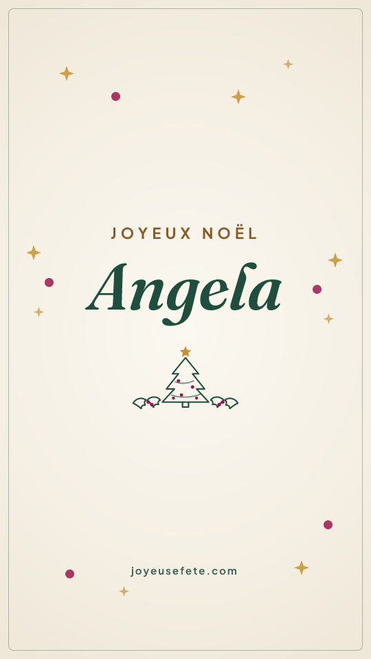 Image « Joyeux Noël Angela » au format story