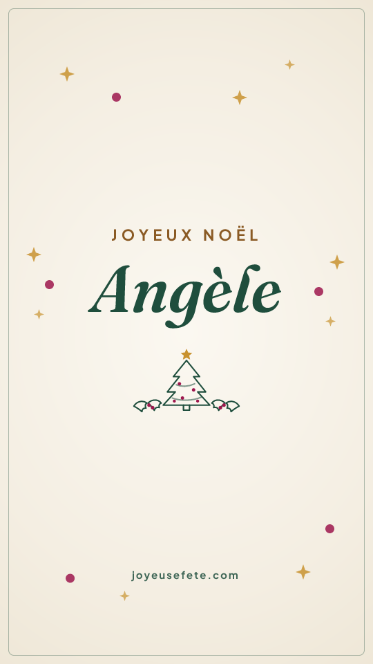Image « Joyeux Noël Angèle » au format story