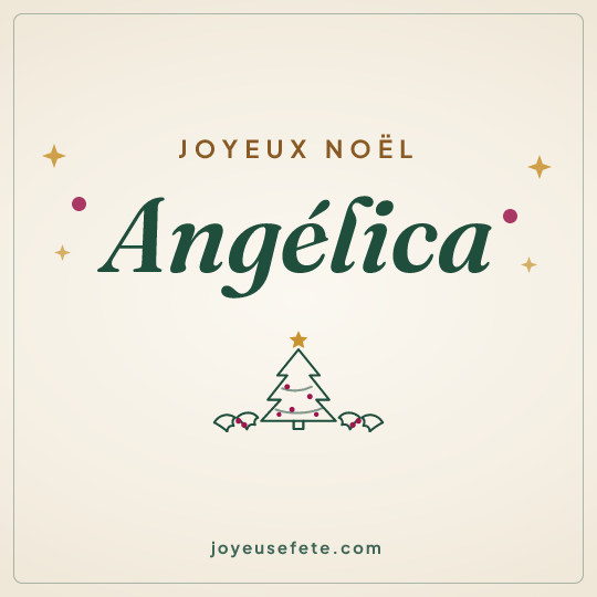 Image carrée « Joyeux Noël Angélica » pour WhatsApp