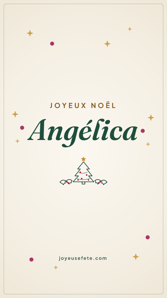 Image « Joyeux Noël Angélica » au format story
