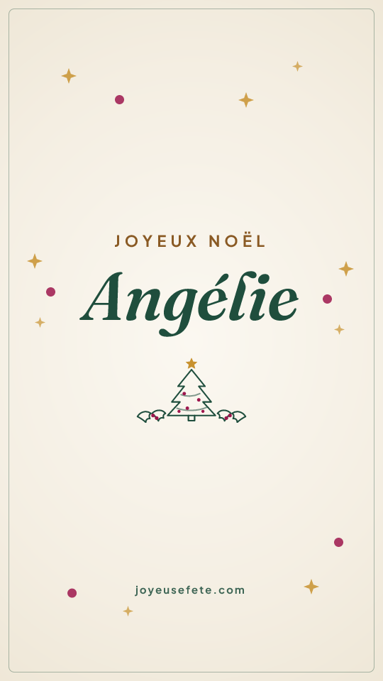Image « Joyeux Noël Angélie » au format story
