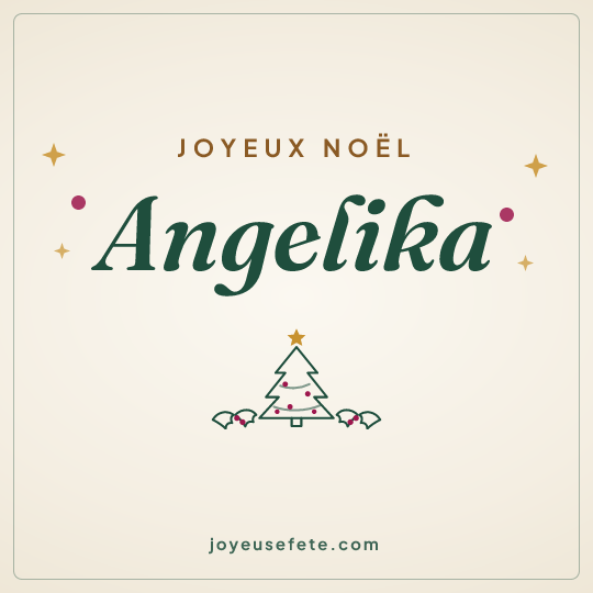 Image carrée « Joyeux Noël Angelika » pour WhatsApp