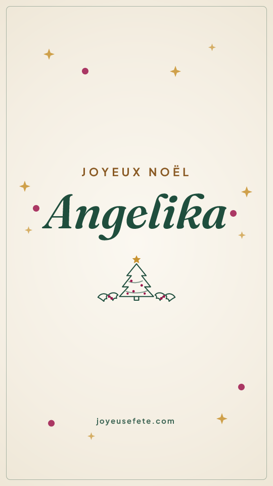 Image « Joyeux Noël Angelika » au format story