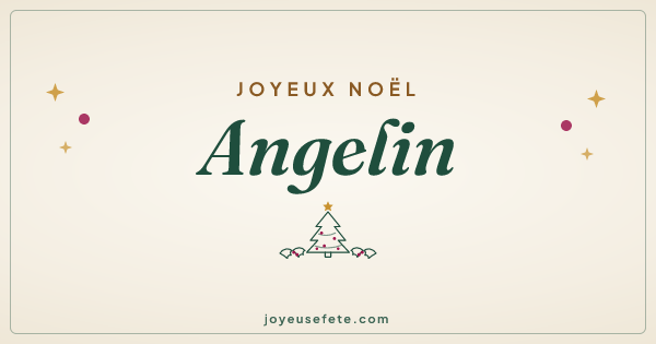 Image « Joyeux Noël Angelin » au format large
