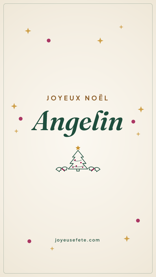 Image « Joyeux Noël Angelin » au format story