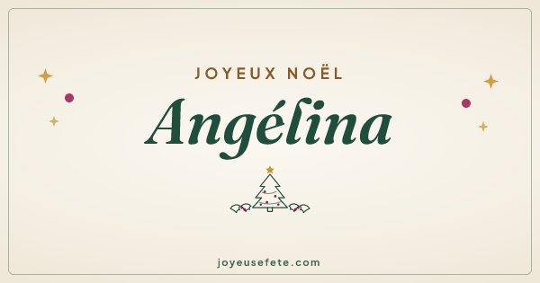 Image « Joyeux Noël Angélina » au format large