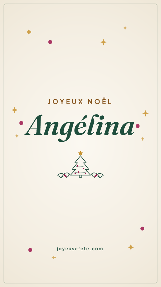 Image « Joyeux Noël Angélina » au format story