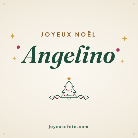 Image carrée « Joyeux Noël Angelino » pour WhatsApp