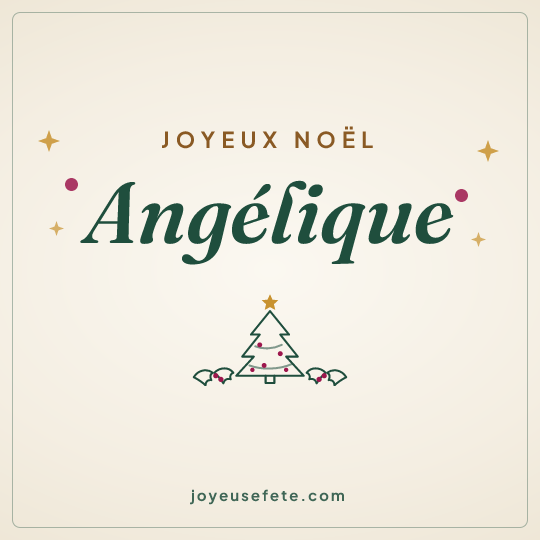 Image carrée « Joyeux Noël Angélique » pour WhatsApp