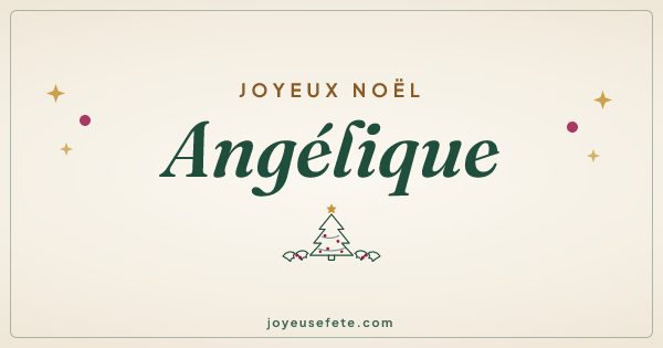 Image « Joyeux Noël Angélique » au format large