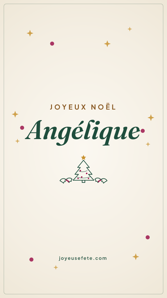 Image « Joyeux Noël Angélique » au format story