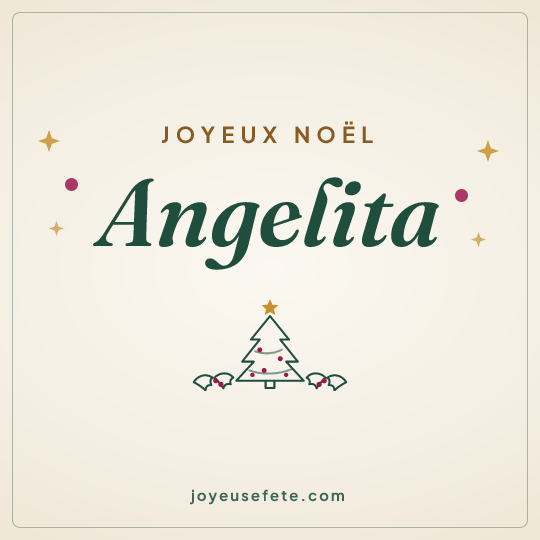 Image carrée « Joyeux Noël Angelita » pour WhatsApp