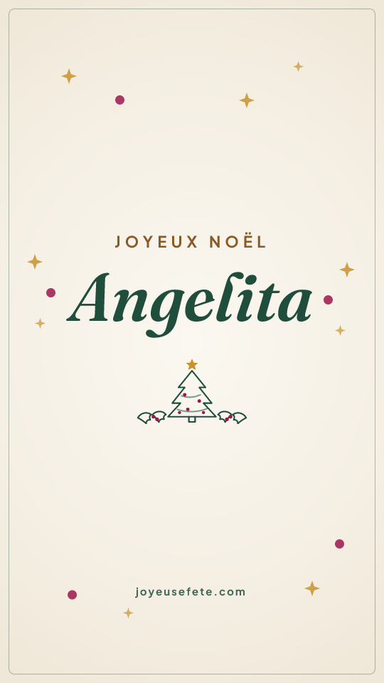 Image « Joyeux Noël Angelita » au format story