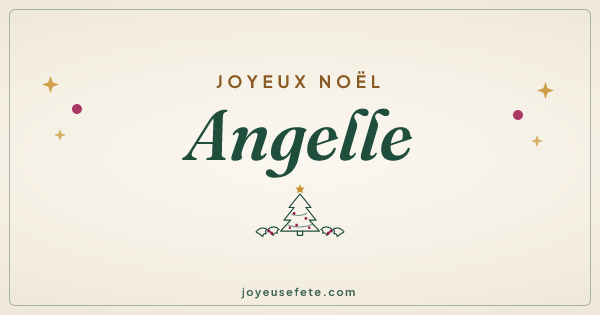 Image « Joyeux Noël Angelle » au format large