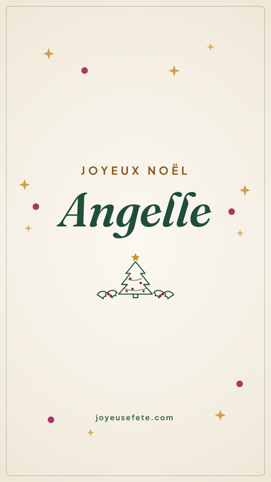Image « Joyeux Noël Angelle » au format story
