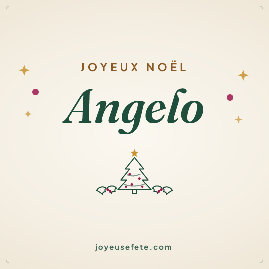 Image carrée « Joyeux Noël Angelo » pour WhatsApp