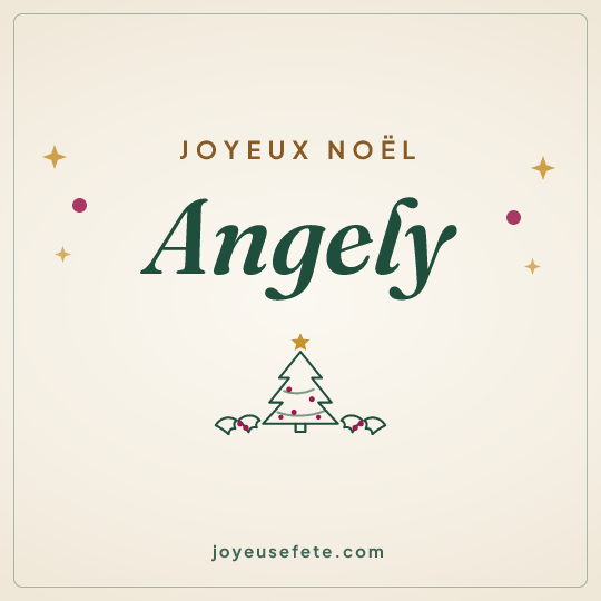 Image carrée « Joyeux Noël Angely » pour WhatsApp