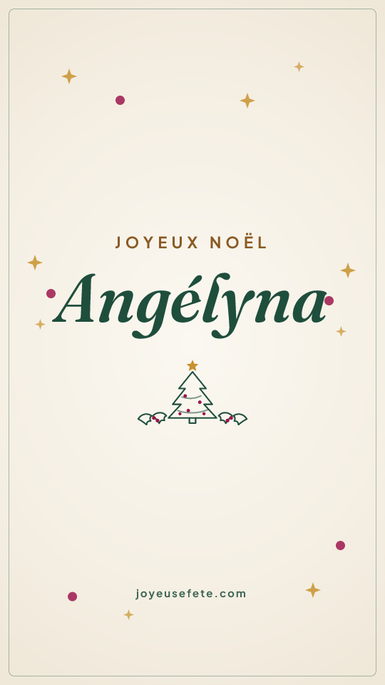 Image « Joyeux Noël Angélyna » au format story