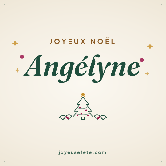 Image carrée « Joyeux Noël Angélyne » pour WhatsApp
