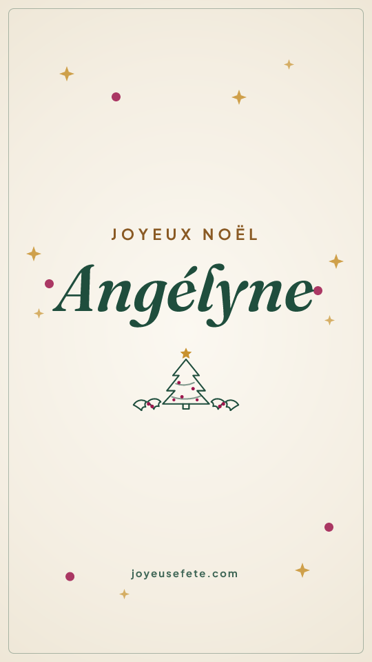 Image « Joyeux Noël Angélyne » au format story