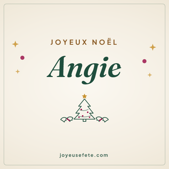 Image carrée « Joyeux Noël Angie » pour WhatsApp