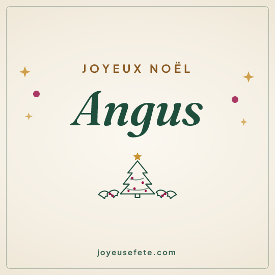 Image carrée « Joyeux Noël Angus » pour WhatsApp