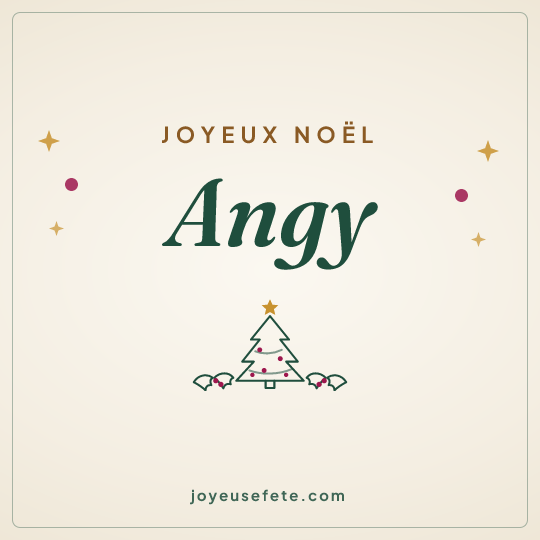 Image carrée « Joyeux Noël Angy » pour WhatsApp