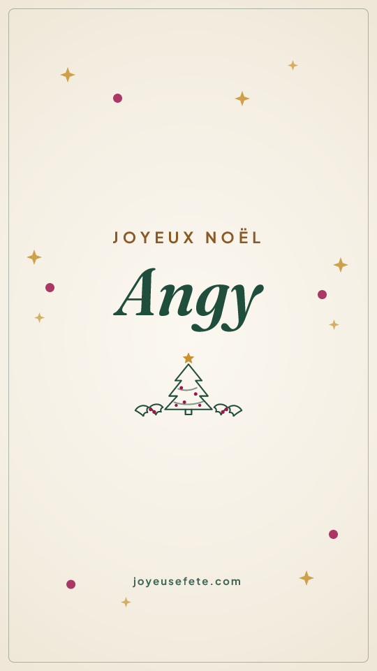 Image « Joyeux Noël Angy » au format story