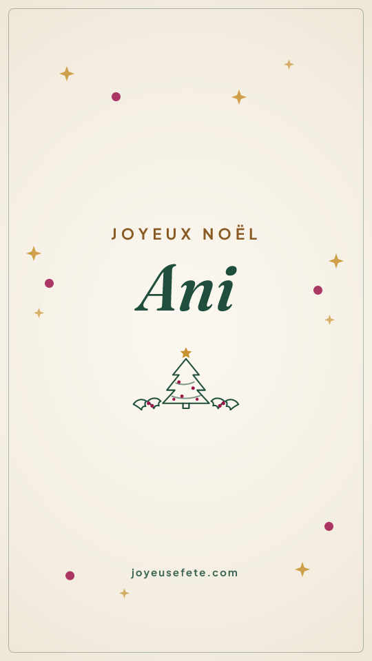Image « Joyeux Noël Ani » au format story
