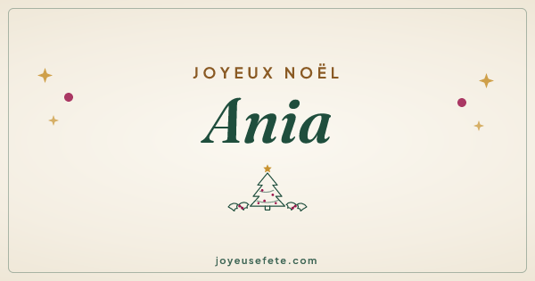 Image « Joyeux Noël Ania » au format large