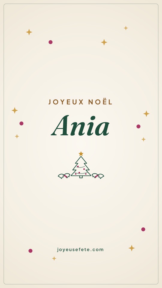 Image « Joyeux Noël Ania » au format story